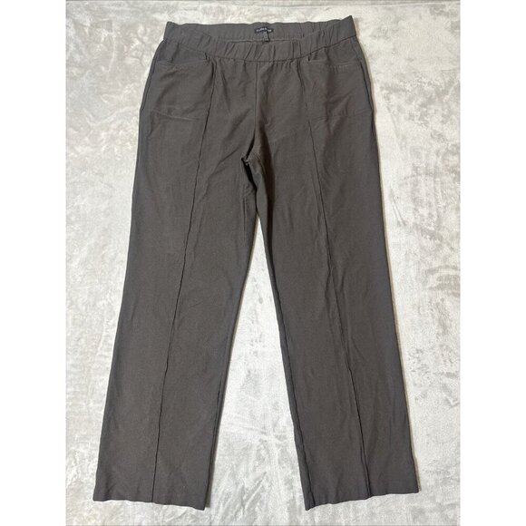 Eileen Fisher Pull On Pants 2 Pockets Brown Viscose Blend XL - Picture 4 of 14